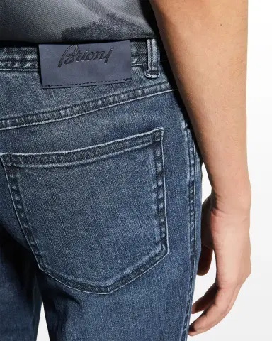 Brioni Dark-Wash Stretch-Denim Jeans | Thumbnail 5 Brioni Dark-Wash Stretch-Denim Jeans | Thumbnail 5