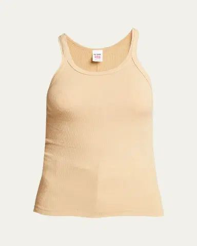 RE/DONE Ribbed Scoop-Neck Fitted Tank | Thumbnail 13