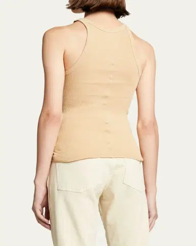RE/DONE Ribbed Scoop-Neck Fitted Tank | Thumbnail 15