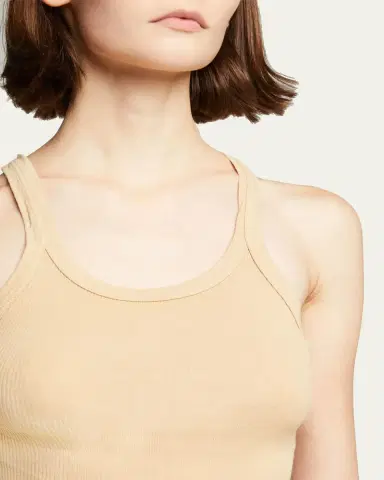 RE/DONE Ribbed Scoop-Neck Fitted Tank | Thumbnail 17