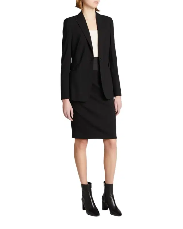 High-Waist Jersey Pencil Skirt