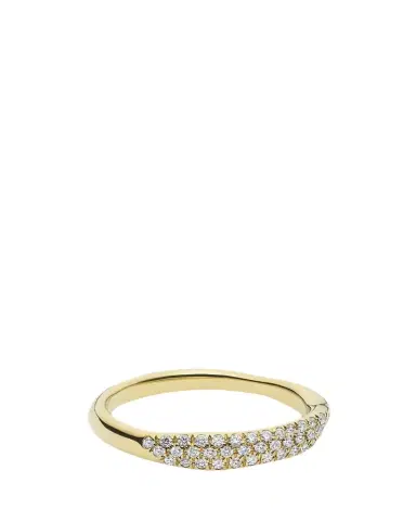 Ippolita Squiggle Band Ring in 18K Gold with Diamonds | Thumbnail 1 Ippolita Squiggle Band Ring in 18K Gold with Diamonds | Thumbnail 1