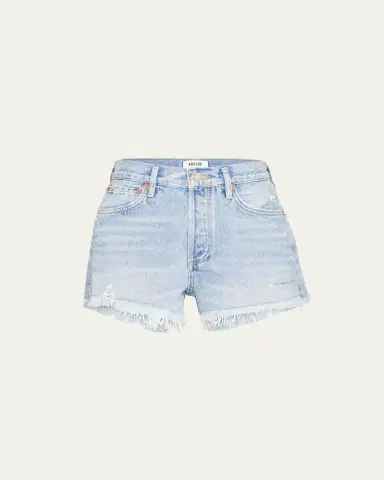 AGOLDE Parker Vintage Frayed-Hem Denim Shorts | Thumbnail 6