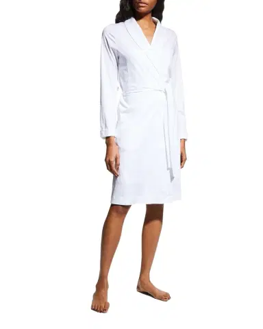 Hanro Cotton Jersey Short Robe | Thumbnail 1