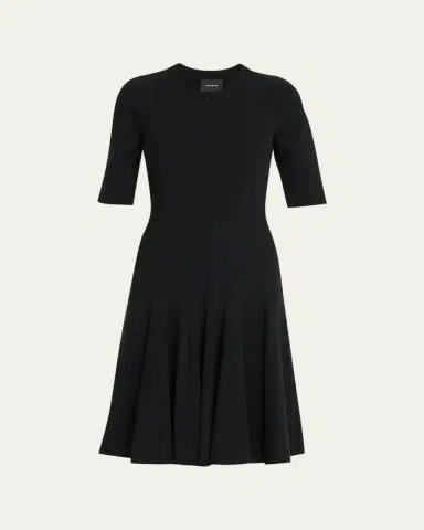 Akris Elbow-Sleeve Zip-Front Dress | Thumbnail 5