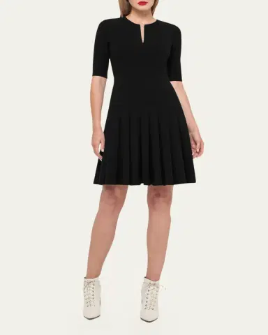 Akris Elbow-Sleeve Zip-Front Dress | Thumbnail 6