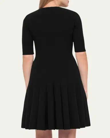 Akris Elbow-Sleeve Zip-Front Dress | Thumbnail 7