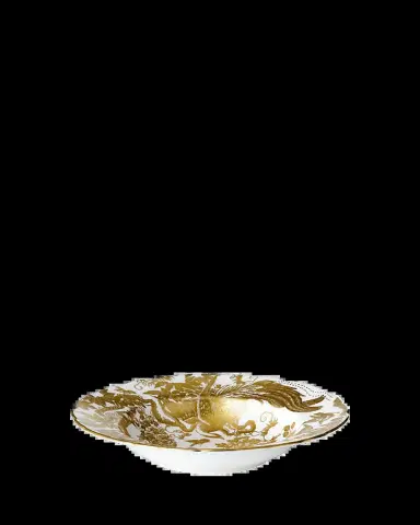 Royal Crown Derby Gold Aves Rim Soup Plate | Thumbnail 2
