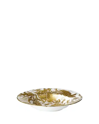 Royal Crown Derby Gold Aves Rim Soup Plate | Thumbnail 1