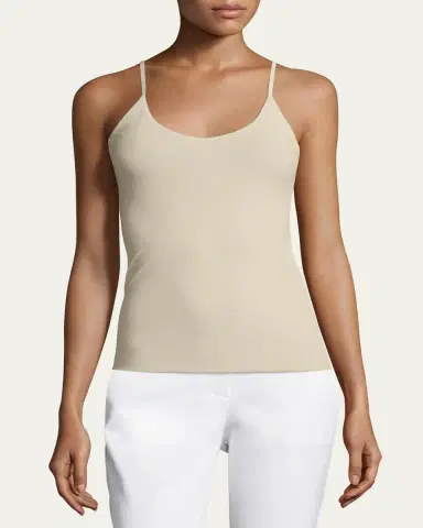 Lafayette 148 New York Mesh Jersey V-Neck Tank | Thumbnail 2