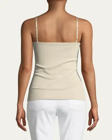 Lafayette 148 New York Mesh Jersey V-Neck Tank | Thumbnail 3