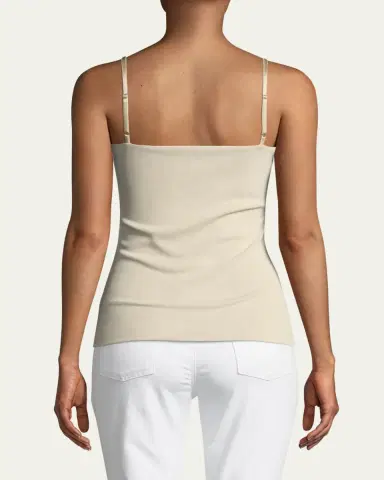 Lafayette 148 New York Mesh Jersey V-Neck Tank | Thumbnail 4