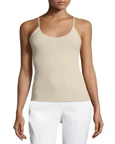 Lafayette 148 New York Mesh Jersey V-Neck Tank | Thumbnail 1