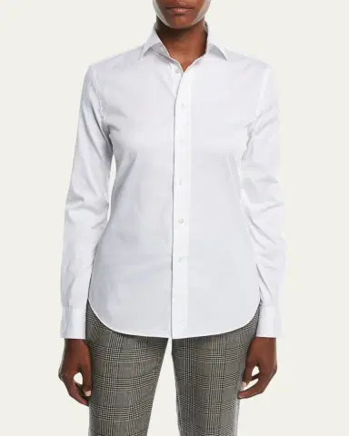 Ralph Lauren Collection Charmain Slim-Fit Stretch Poplin Shirt | Thumbnail 7 Ralph Lauren Collection Charmain Slim-Fit Stretch Poplin Shirt | Thumbnail 7
