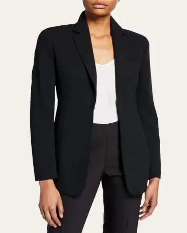 Akris Odette Long Wool Blazer Jacket | Thumbnail 2 Akris Odette Long Wool Blazer Jacket | Thumbnail 2