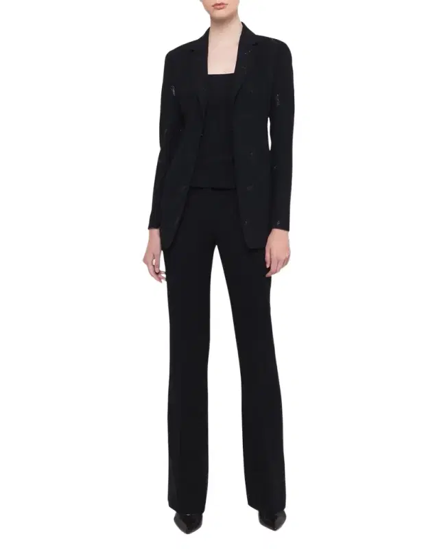 Akris Odette Long Wool Blazer Jacket