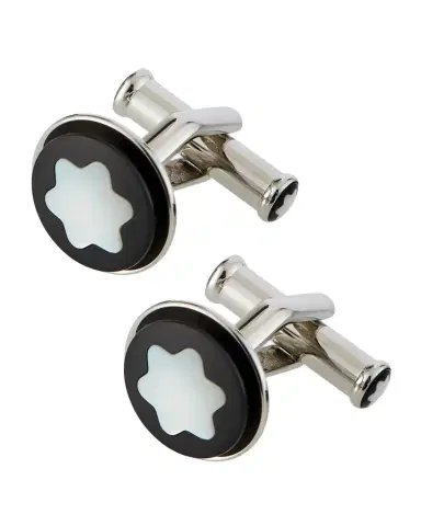 Montblanc Men 's Round Snowcap Emblem Cufflinks | Thumbnail 1