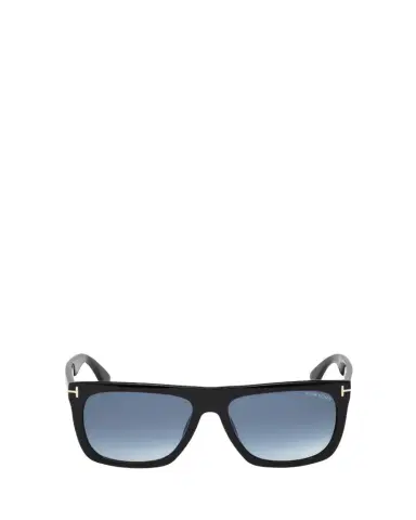 Tom Ford Morgan Thick Square Acetate Sunglasses, Black/Blue | Thumbnail 1