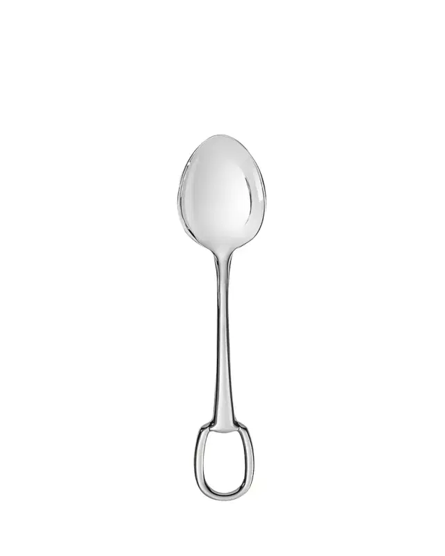 HERMÈS Attelage Steel Dessert Spoon