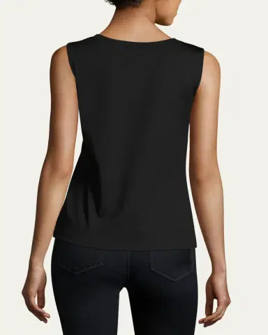 Lafayette 148 New York Stretch Cotton Scoop Neck Tank | Thumbnail 3 Lafayette 148 New York Stretch Cotton Scoop Neck Tank | Thumbnail 3