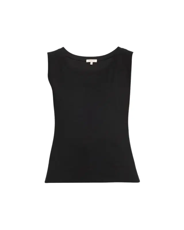 Lafayette 148 New York Stretch Cotton Scoop Neck Tank