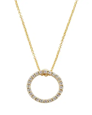 Roberto Coin Tiny Treasure Circle of Life Necklace with Diamonds | Thumbnail 1 Roberto Coin Tiny Treasure Circle of Life Necklace with Diamonds | Thumbnail 1