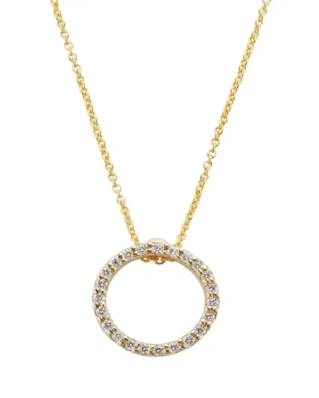 Tiny Treasure Circle of Life Necklace with Diamonds