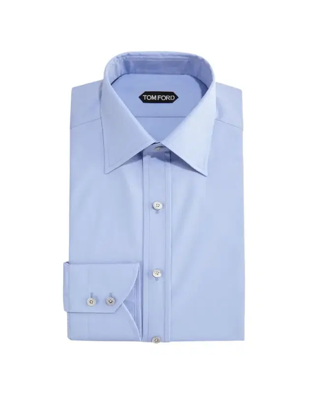 Slim-Fit Classic Dress Shirt, Blue