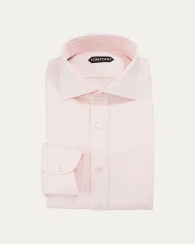 Tom Ford Men's Long-Sleeve Solid Dress Shirt | Thumbnail 2 Tom Ford Men's Long-Sleeve Solid Dress Shirt | Thumbnail 2
