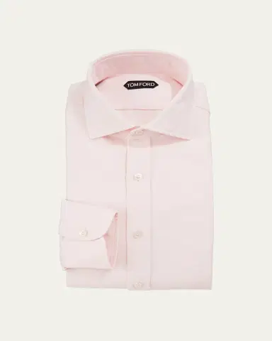Tom Ford Men's Long-Sleeve Solid Dress Shirt | Thumbnail 5 Tom Ford Men's Long-Sleeve Solid Dress Shirt | Thumbnail 5