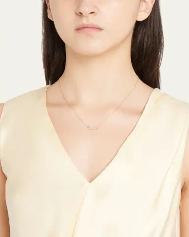 Sydney Evan Gold Diamond Love Necklace, Small | Thumbnail 2 Sydney Evan Gold Diamond Love Necklace, Small | Thumbnail 2