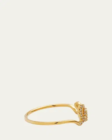 Sydney Evan 14k Gold Diamond Love Script Ring | Thumbnail 4