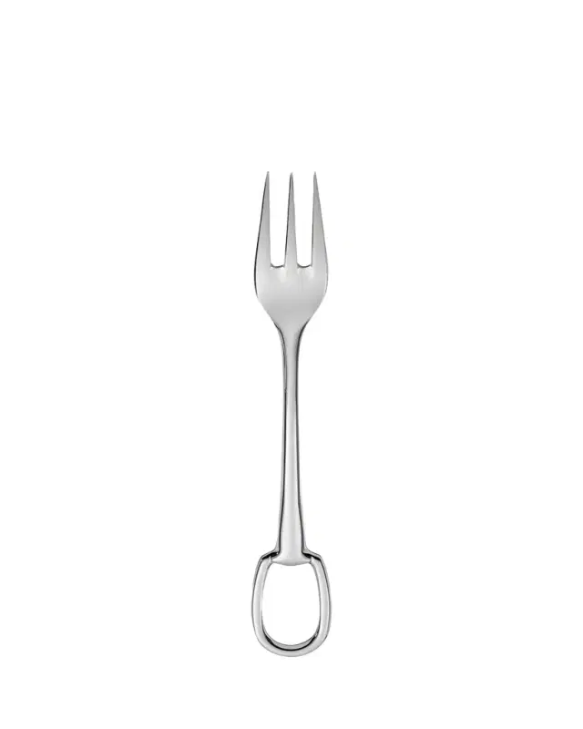 HERMÈS Attelage Steel Dessert Fork