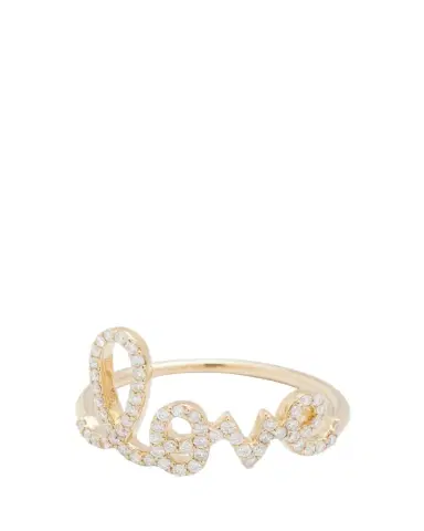 Sydney Evan Large Love 14K Gold Ring with Diamonds | Thumbnail 1 Sydney Evan Large Love 14K Gold Ring with Diamonds | Thumbnail 1