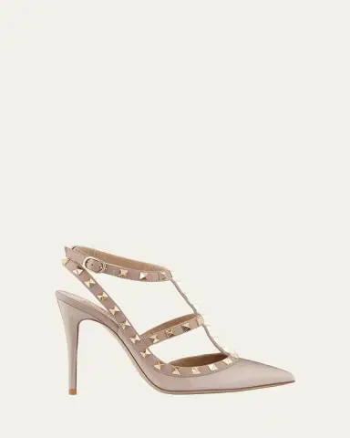 Valentino Garavani Rockstud 100mm Slingback High-Heel Pumps | Thumbnail 8