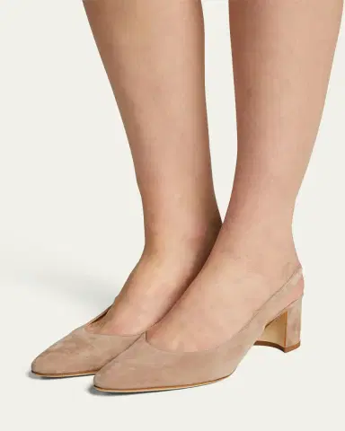 Manolo Blahnik 50mm Allurasa Suede Slingback Pump | Thumbnail 2