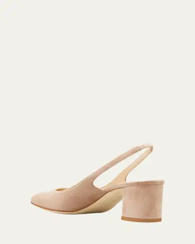 Manolo Blahnik 50mm Allurasa Suede Slingback Pump | Thumbnail 3