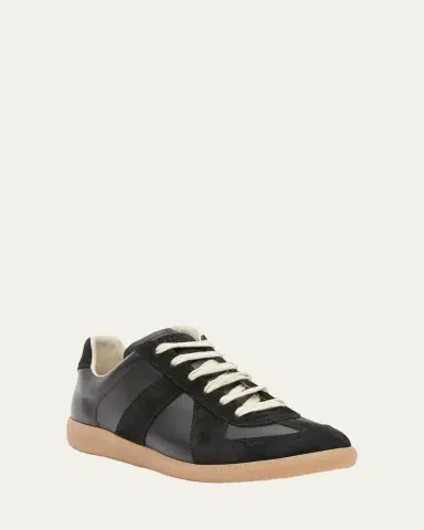 Maison Margiela Men's Replica Leather Low-Top Sneakers | Thumbnail 2