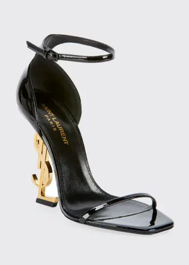 Saint Laurent 110mm Opyum YSL Patent Leather Sandals with Golden Hardware | Thumbnail 12 Saint Laurent 110mm Opyum YSL Patent Leather Sandals with Golden Hardware | Thumbnail 12
