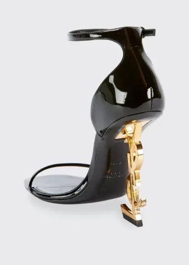 Saint Laurent 110mm Opyum YSL Patent Leather Sandals with Golden Hardware | Thumbnail 13 Saint Laurent 110mm Opyum YSL Patent Leather Sandals with Golden Hardware | Thumbnail 13