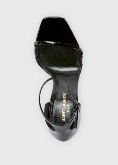 Saint Laurent 110mm Opyum YSL Patent Leather Sandals with Golden Hardware | Thumbnail 14 Saint Laurent 110mm Opyum YSL Patent Leather Sandals with Golden Hardware | Thumbnail 14
