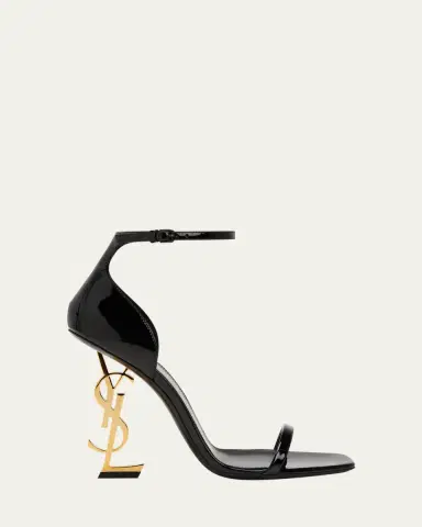 Saint Laurent 110mm Opyum YSL Patent Leather Sandals with Golden Hardware | Thumbnail 7 Saint Laurent 110mm Opyum YSL Patent Leather Sandals with Golden Hardware | Thumbnail 7