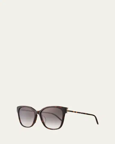 Saint Laurent Square Acetate & Metal Sunglasses | Thumbnail 2