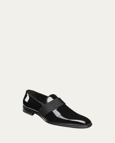 Santoni Men's Isomer Patent Slip-On | Thumbnail 5