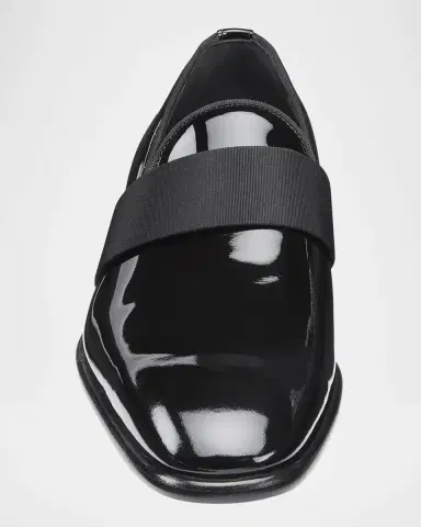 Santoni Men's Isomer Patent Slip-On | Thumbnail 7