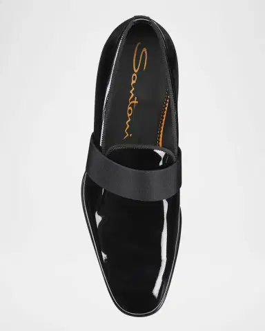 Santoni Men's Isomer Patent Slip-On | Thumbnail 8