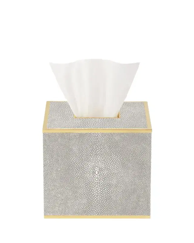 AERIN Classic Faux Shagreen Tissue Box Holder