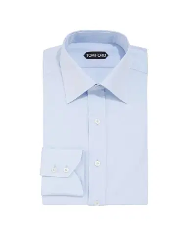 Tom Ford Men's Solid Poplin Dress Shirt | Thumbnail 1