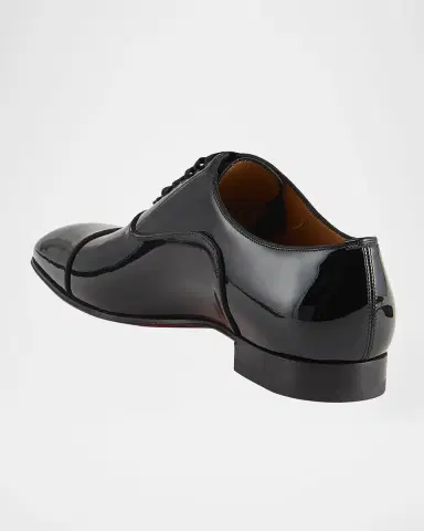 Christian Louboutin Greggo Men's Lace-Up Leather Dress Shoes | Thumbnail 2