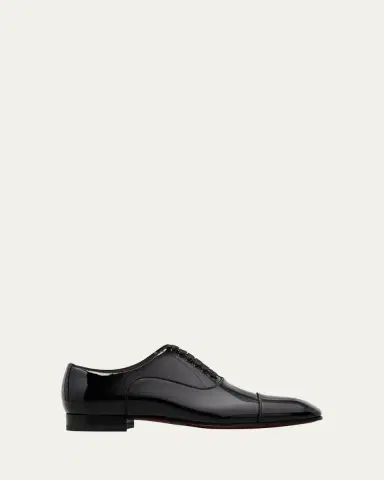 Christian Louboutin Greggo Men's Lace-Up Leather Dress Shoes | Thumbnail 4